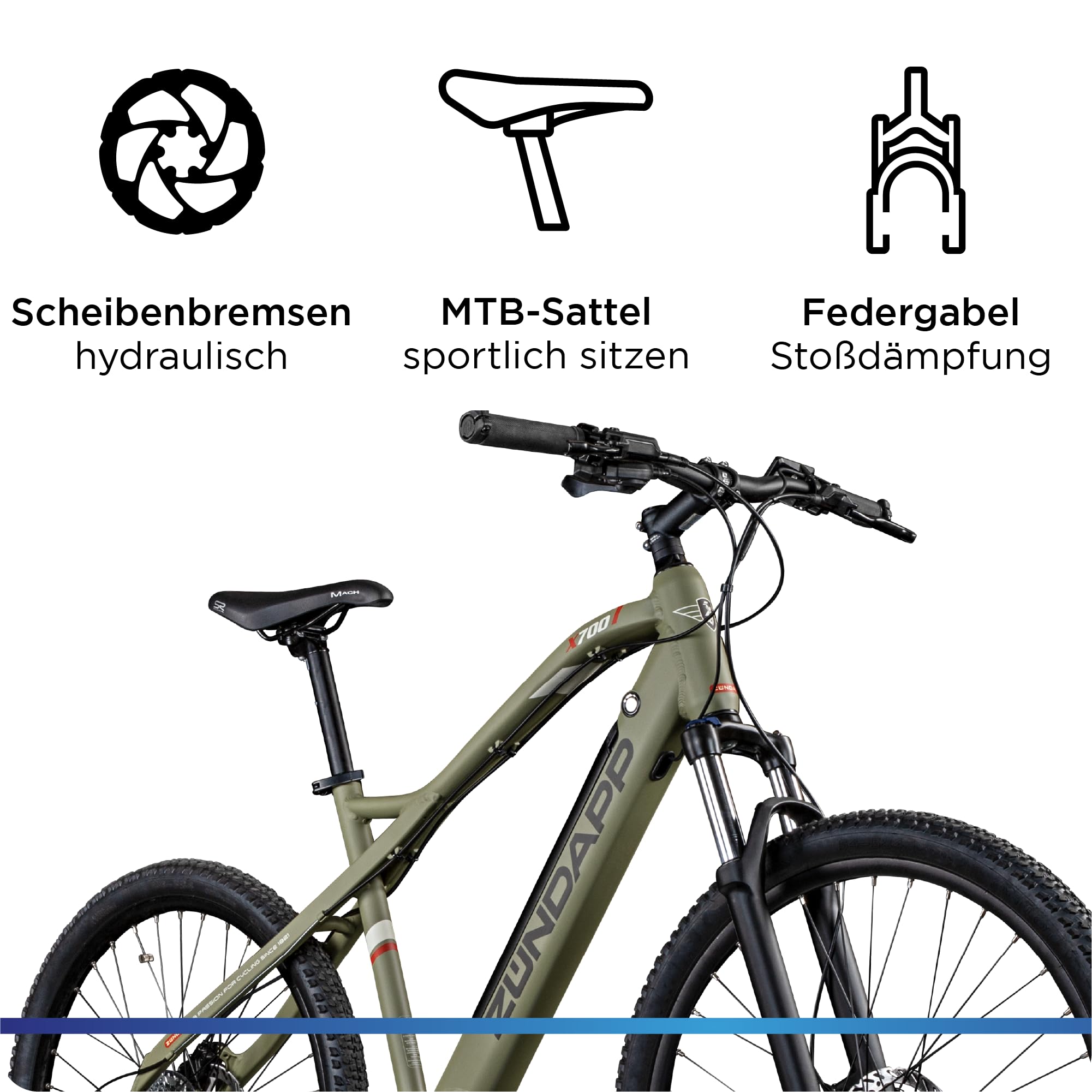 ZÜNDAPP X700 Ebike Mountainbike 27,5 Zoll Fahrrad Damen und Herren 165-190 cm Elektrofahrrad Ananda Mittelmotor 504 Wh Akku MTB Hardtail E Bike Scheibenbremse Pedelec