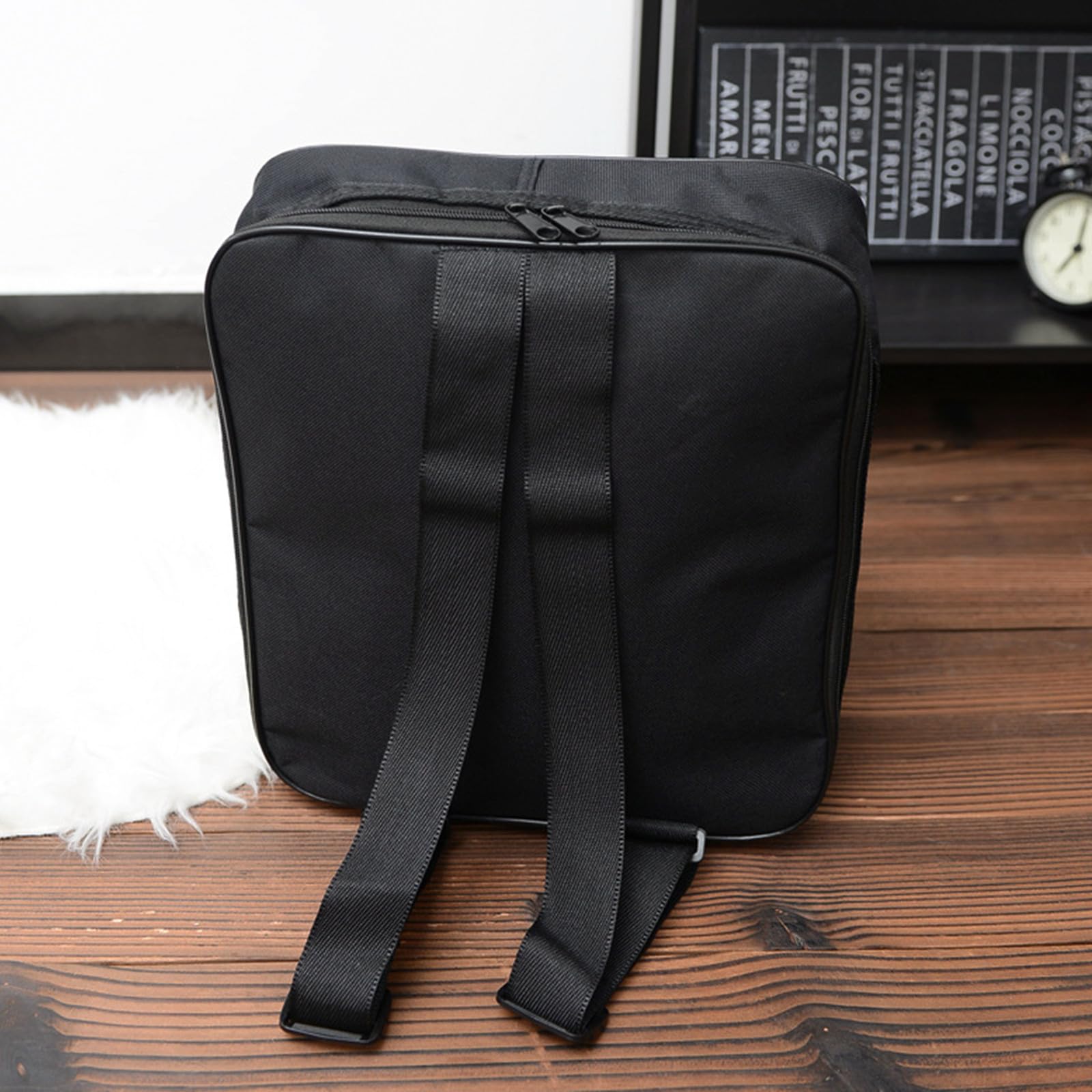 TOYANDONA Borsa per Fisarmonica e Protezione Polvere Nero 8 Bassi Tracolla Regolabile Oxford Zaino Regolabile per Concerti e Scuole