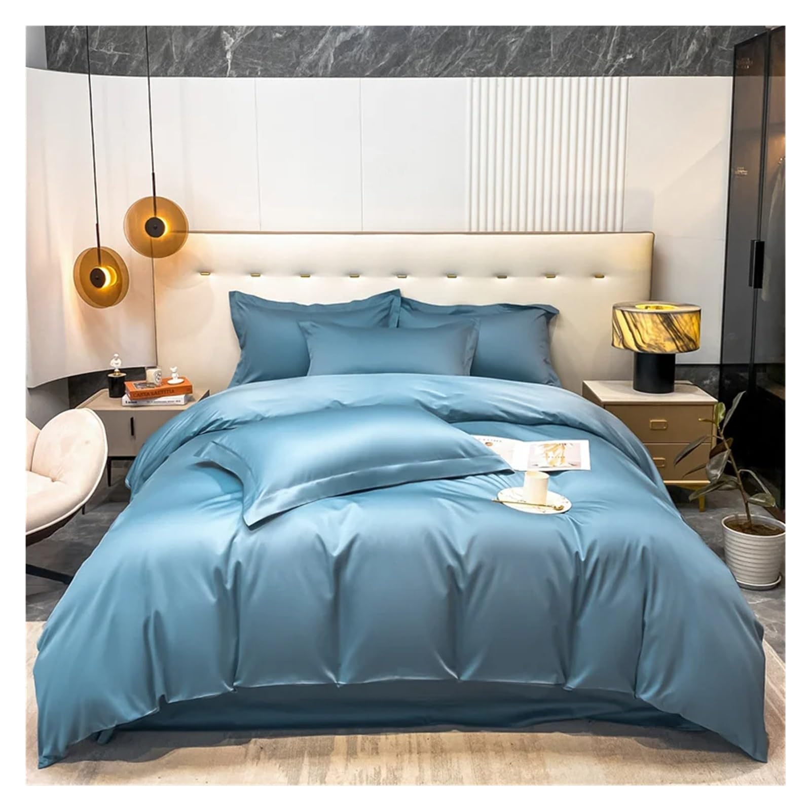 Sbcgfy B Ed Four Pieces Set, 1000Tc Egyptian Cotton Duvet Cover, Quilt Cover Comforter Cover 150 * 200 220 * 240 Edding Set Pillowcases Without Edsheet,-150 * 200