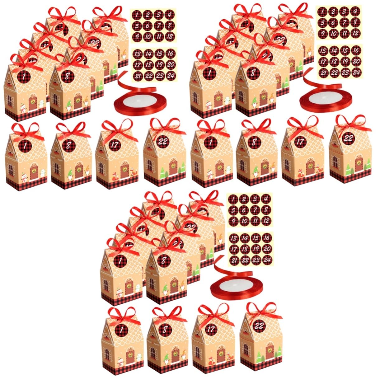 FRCOLOR 3 Set Sacchetti Per Dolcetti Di Natale Sacchetti Di Caramelle Di Natale Di Di Caramelle Sacchetto Di Dolcetti Di Di pezzi * 3