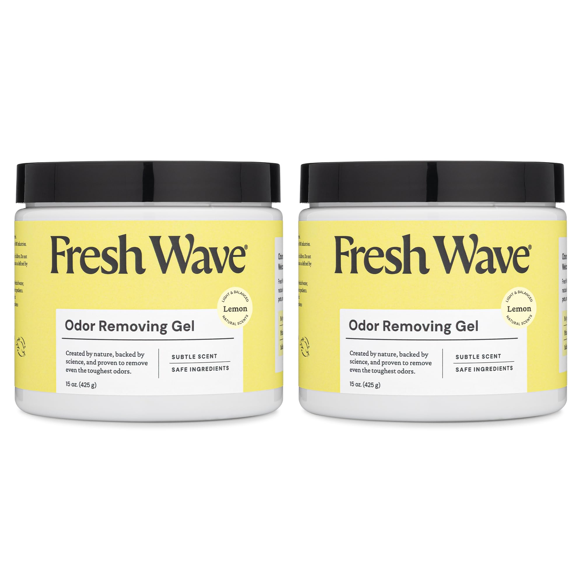 Fresh Wave Lemon Odor Eliminator Gel 2Pk 15 oz - Air Freshener for Home
