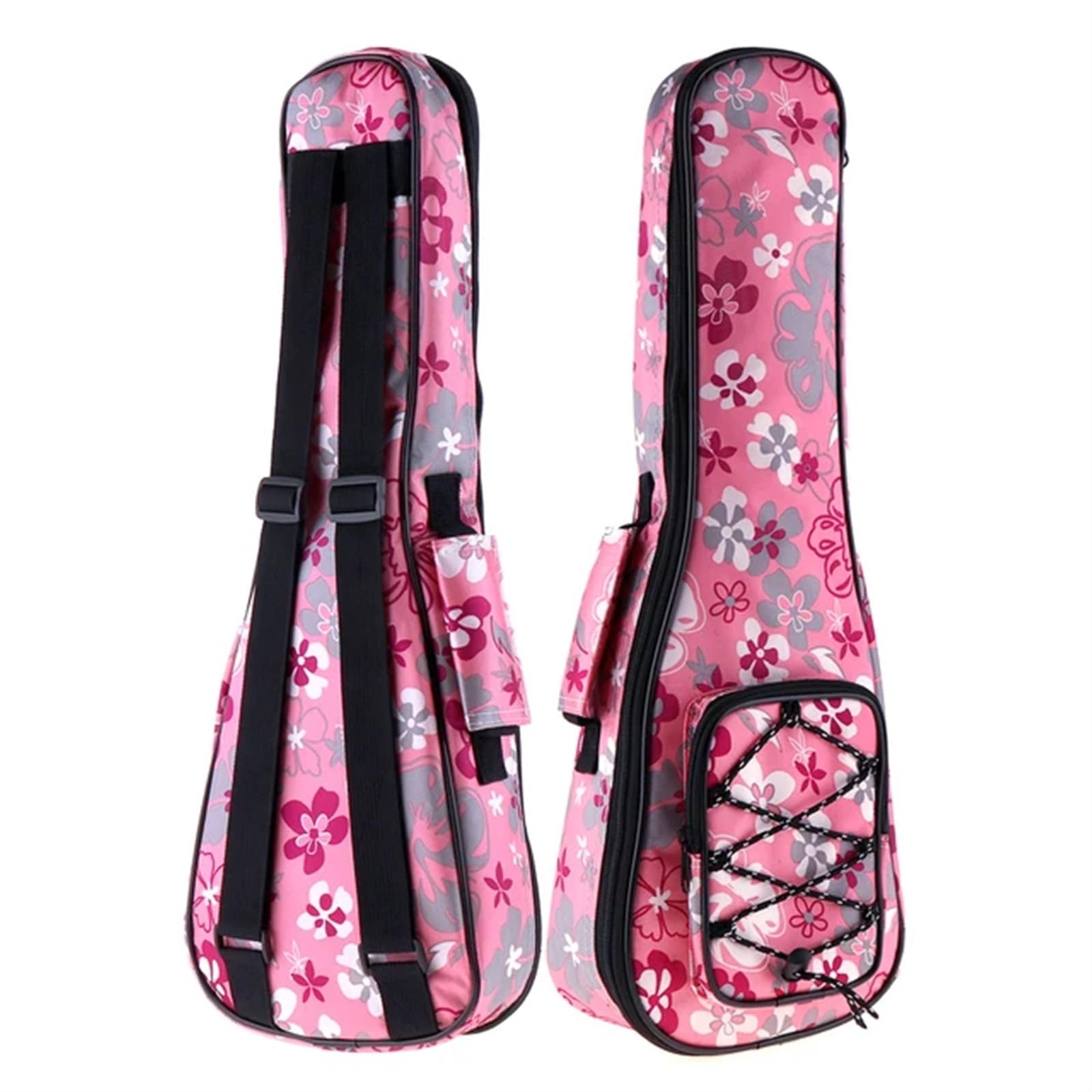 Gitarrentasche Gitarrenrucksack 21 Zoll Bunte Ukulelentasche 10 mm weiche Baumwolltasche Gig Ukelele Mini-Gitarrenrucksack 2 Farben Optionale Gitarrentaschen(Pink)