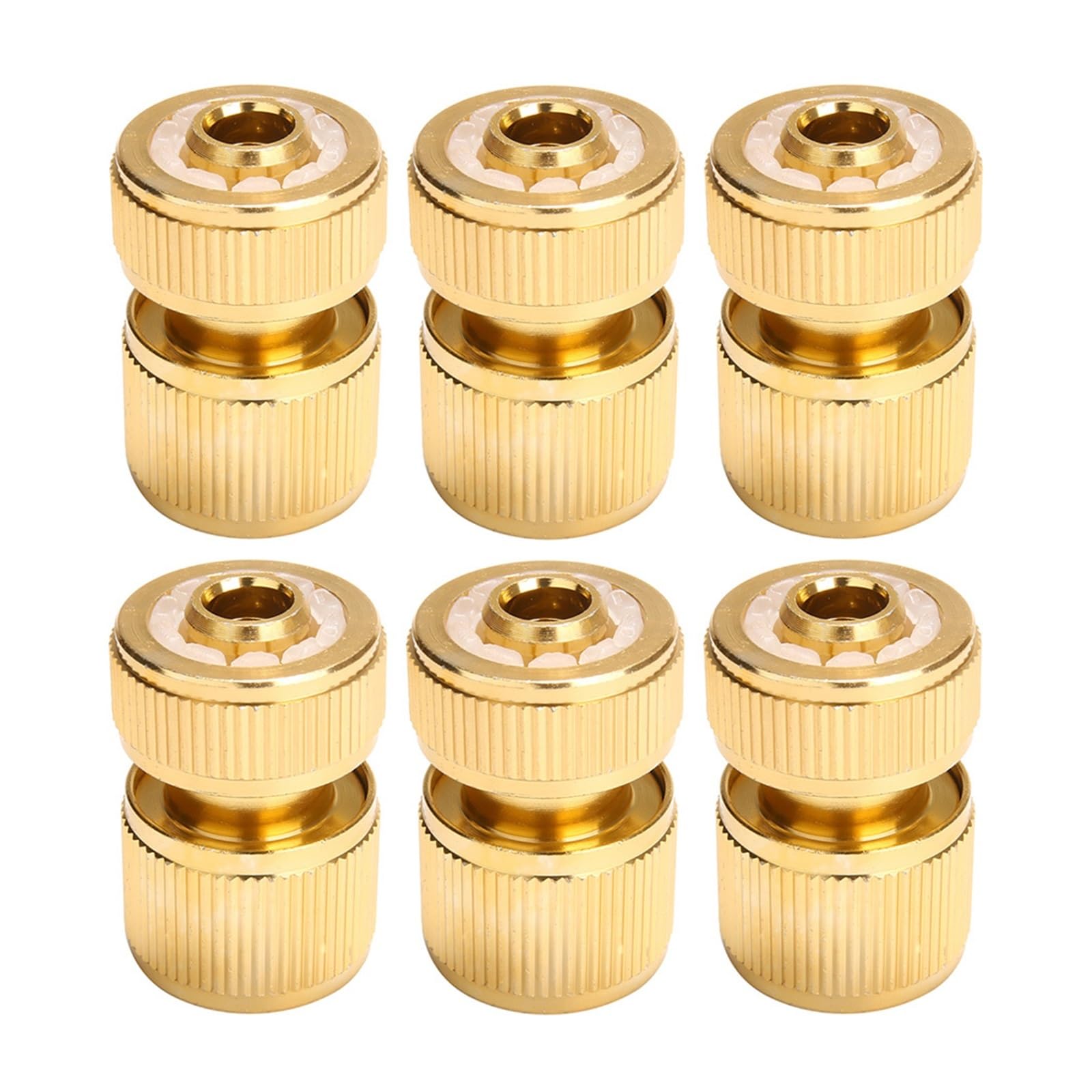 Bngdfdgh 6Pcs 1/3/ Brass-Coated Hose Adapter, 1/2" Quick Connect Swivel Connector Garden Coupling For Watering Irrigation