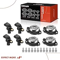 Vista 9 de A-Premium 4 piezas de sensor de posición del árbol de levas + 4 piezas de ajuste de árbol de levas kit de solenoide magnético compatible