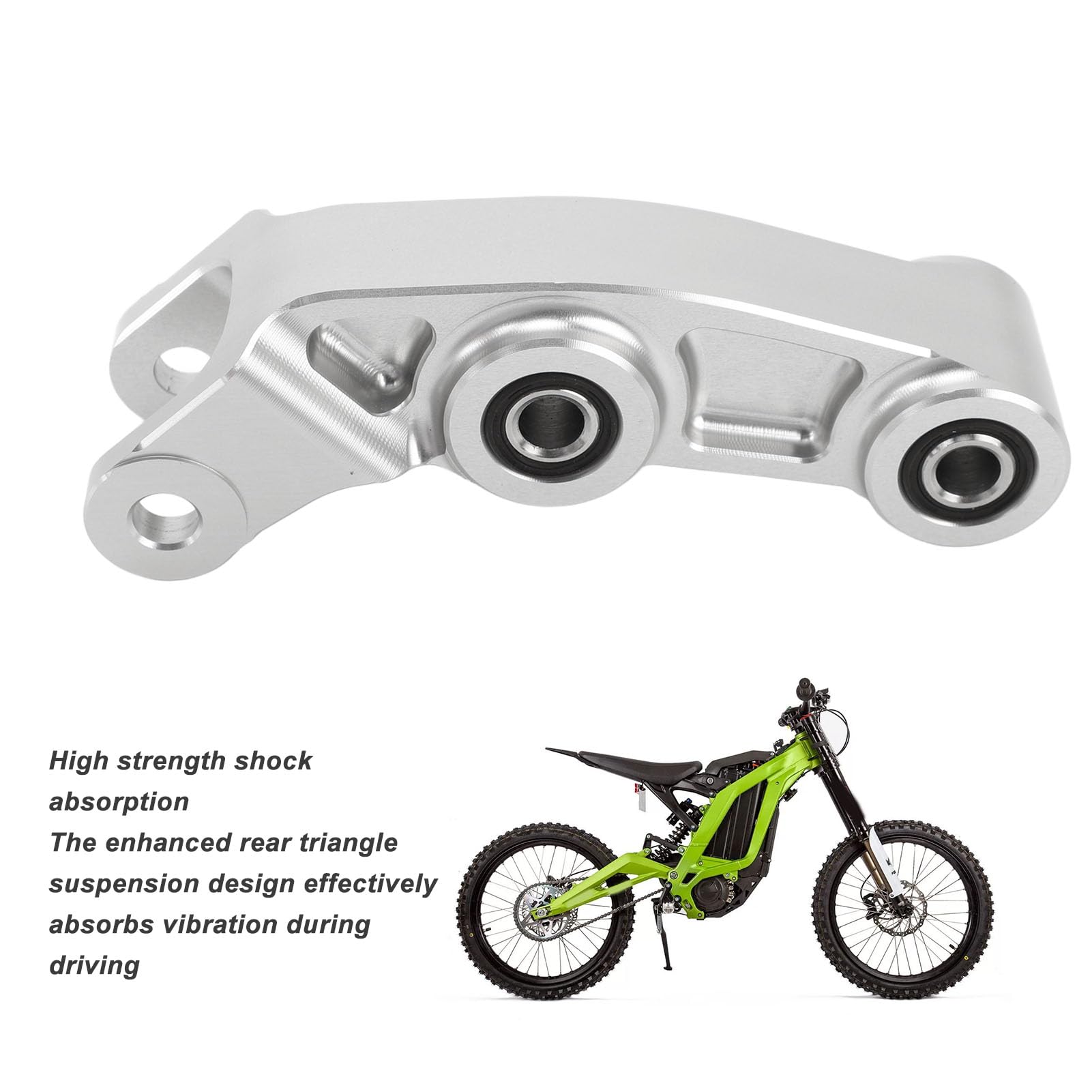 Yctze Link do zawieszenia motocykla do wymiany statywu pochłaniającego wstrząsy na kołnierzu i łatwy w instalacji (SILVER)