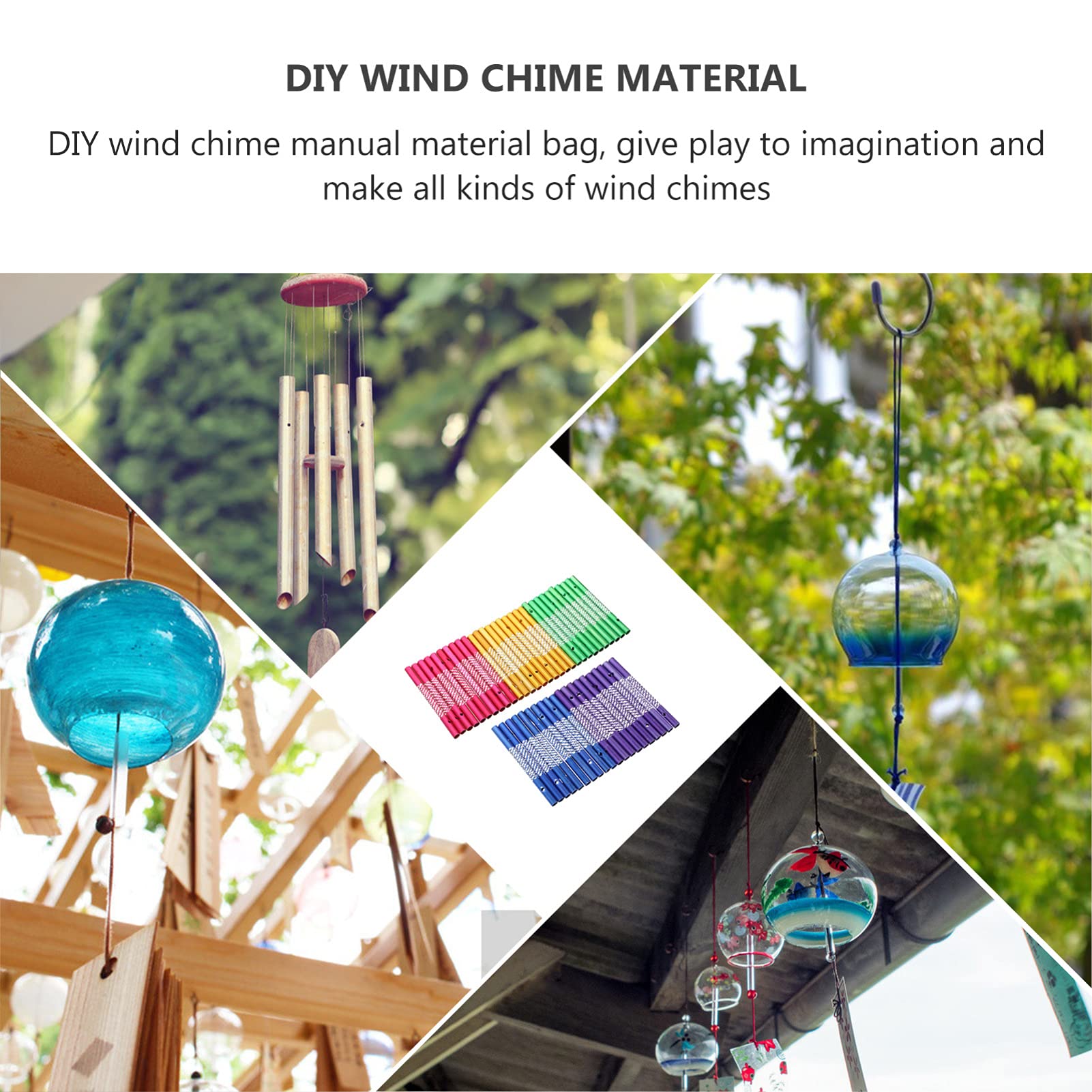 Angoily Tubos De Chime De Viento De Aluminio para Manualidades 150 Piezas para Decoración Y Proyectos DIY Kit De Tubos Sonoros para Colgar Ideal para Arte Y Decoración De Espacios Pequeños