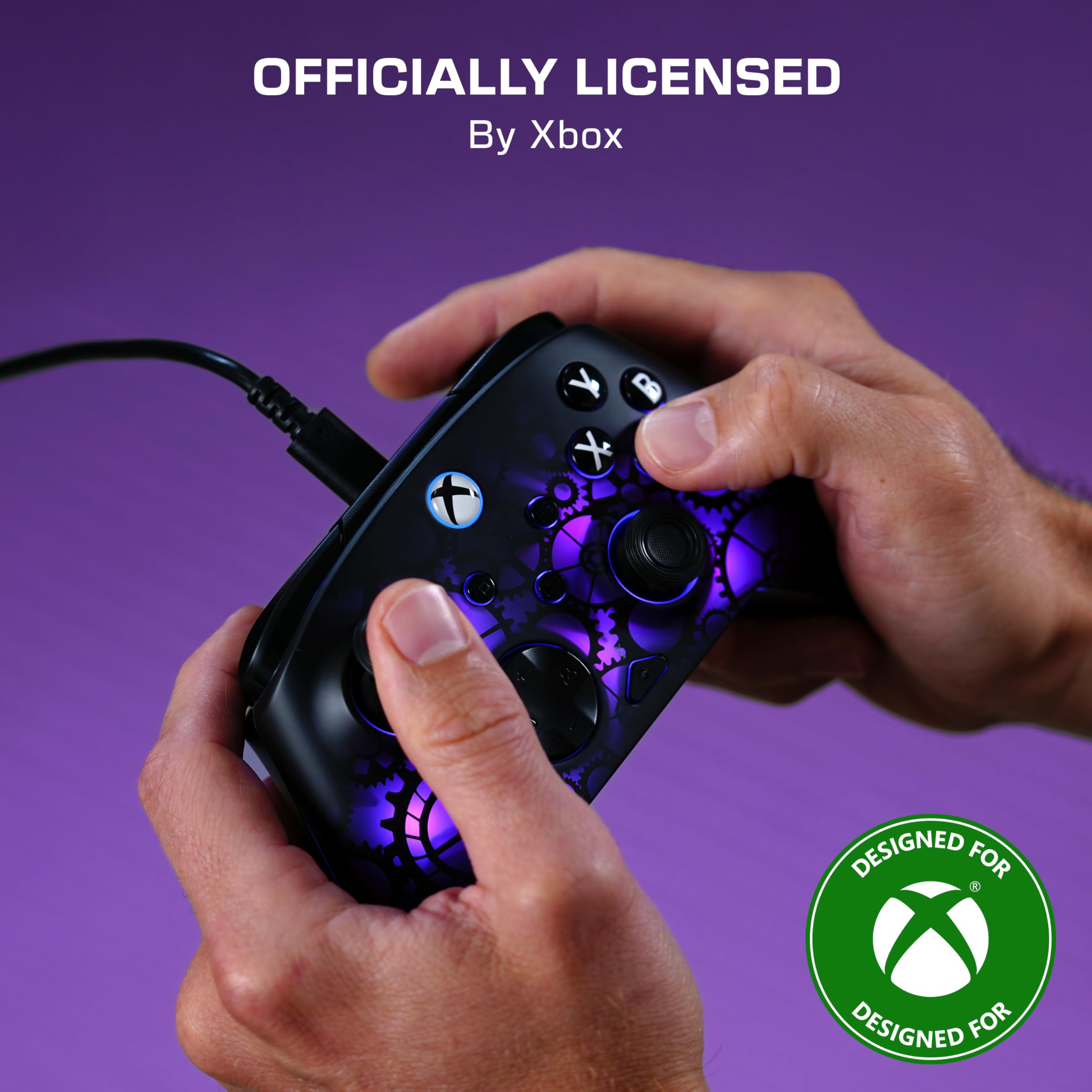 Turtle Beach Afterglow Ignite Mando de juego RGB con cable - Con licencia para Xbox Series X y S, Xbox One y PC con Windows