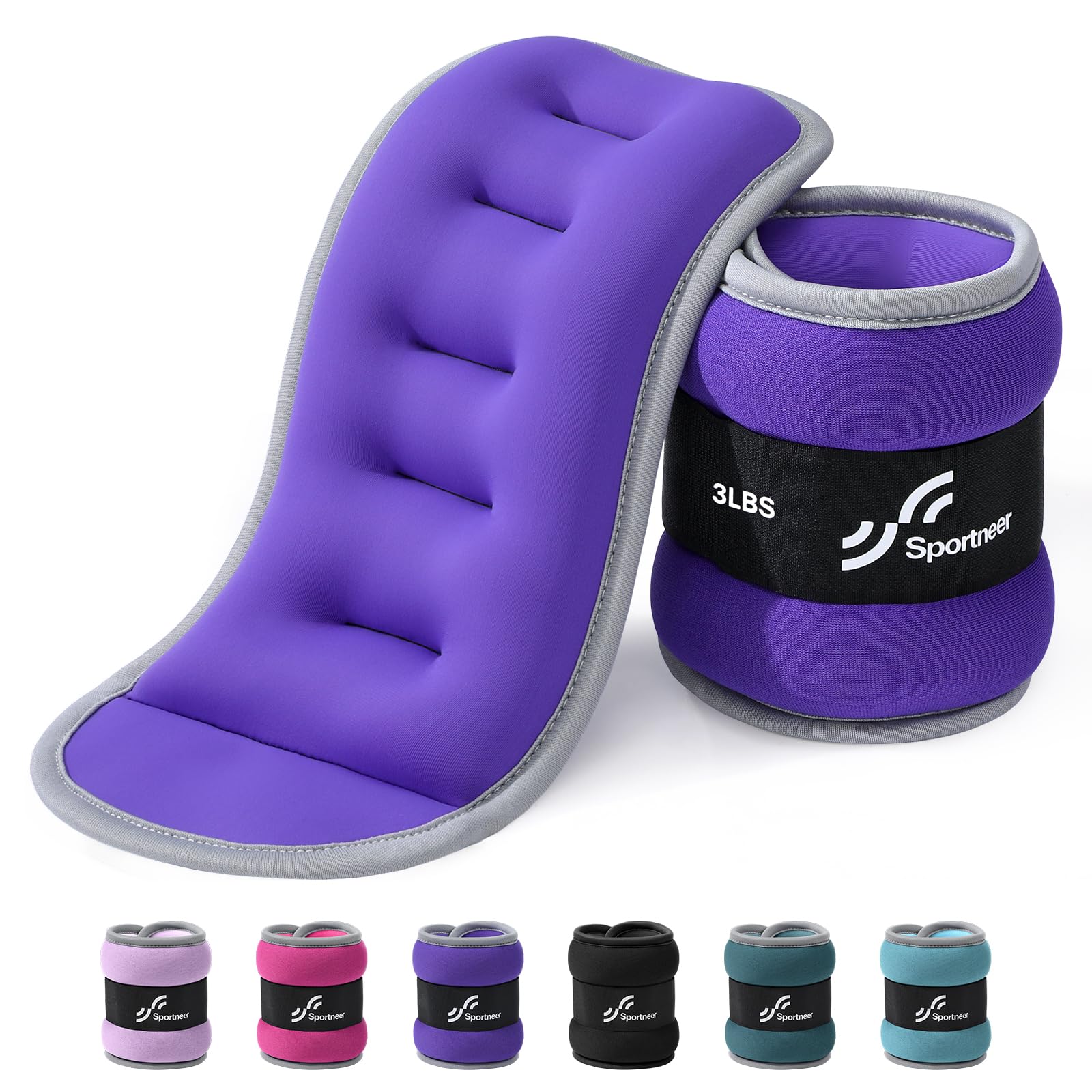 Sportneer Ankle Wrist Weights for Women Men Pair of 1/2/4/6/10 LBS Options