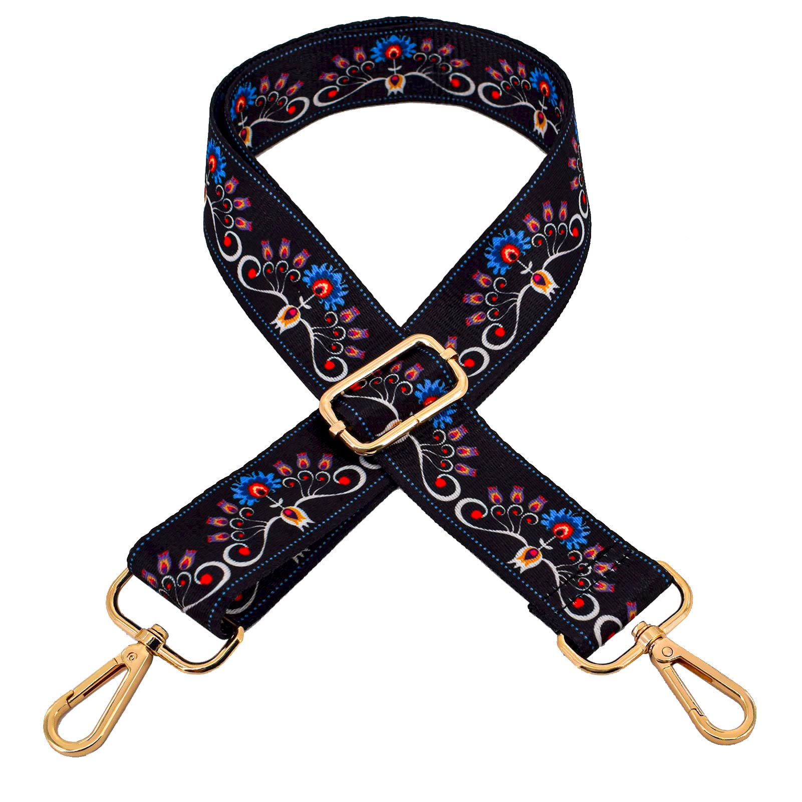 ROYGBCP Purse Strap Replacement Crossbody Straps for Purses Guitar Style Multicolor Handbags Straps