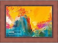 Vista 5 de Poster Palooza 20x28 Traditional Honey Pecan Complete Wood Picture Frame with UV Acrylic Plexiglass, Foam Board Backing & Hardware Included