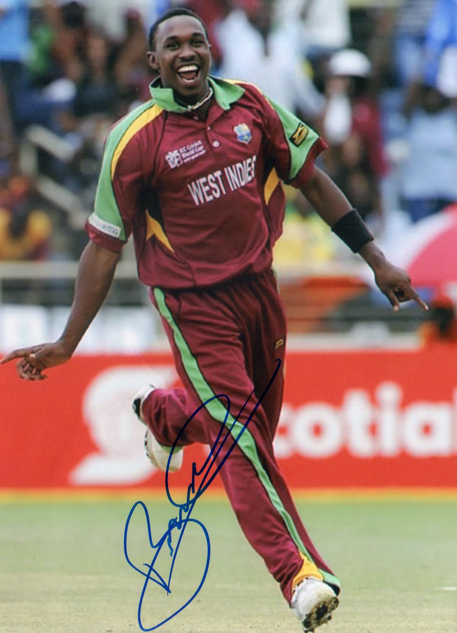 5x7 Inches Original Autographed Photo of West Indies Cricketer Dwayne Bravo-image-30