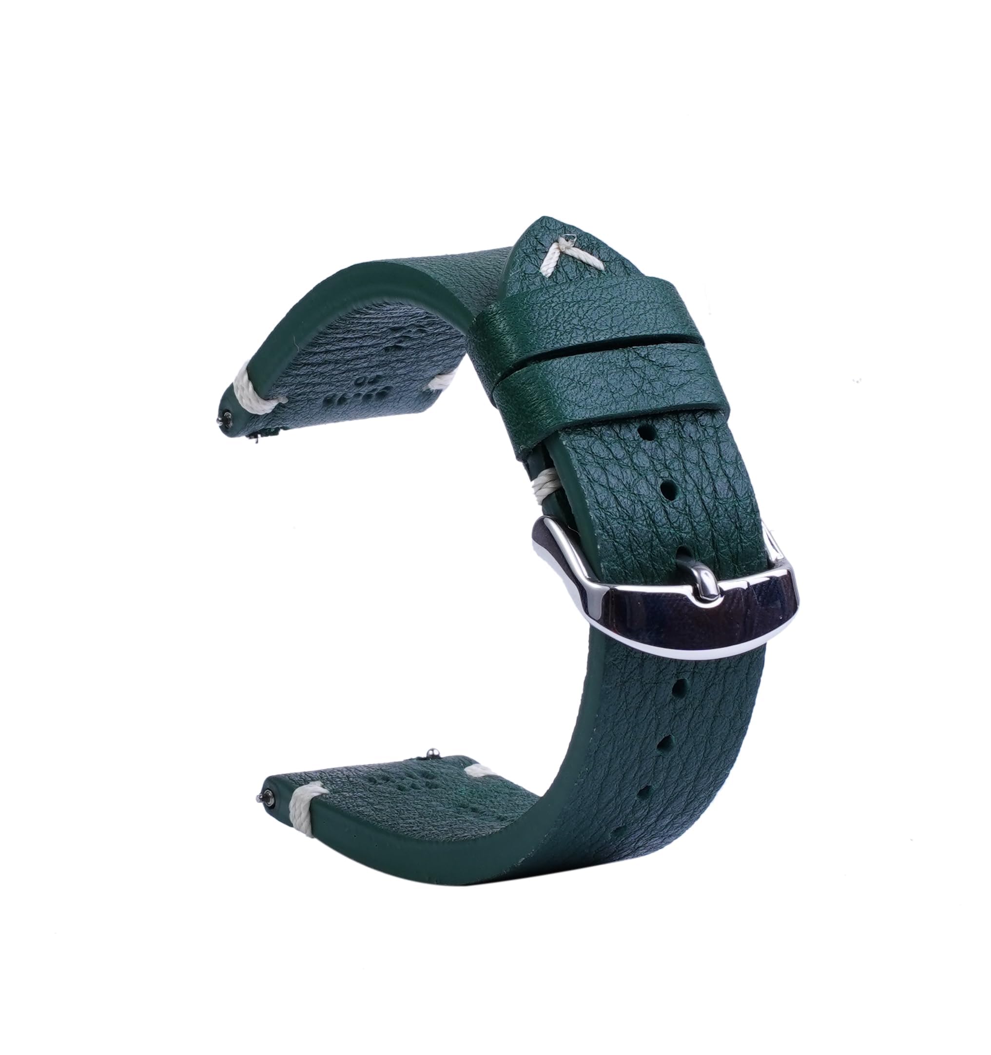 Bharat Origins Quick Release Matte Green Leather Watch Bands 18mm 20mm 22mm for Samsung Galaxy Huawei Fossil Amazfit OnePlus Seiko Casio Citizen Emporio Armani Watches (B0D2RGHTK8) Amazon Price History, Amazon Price Tracker