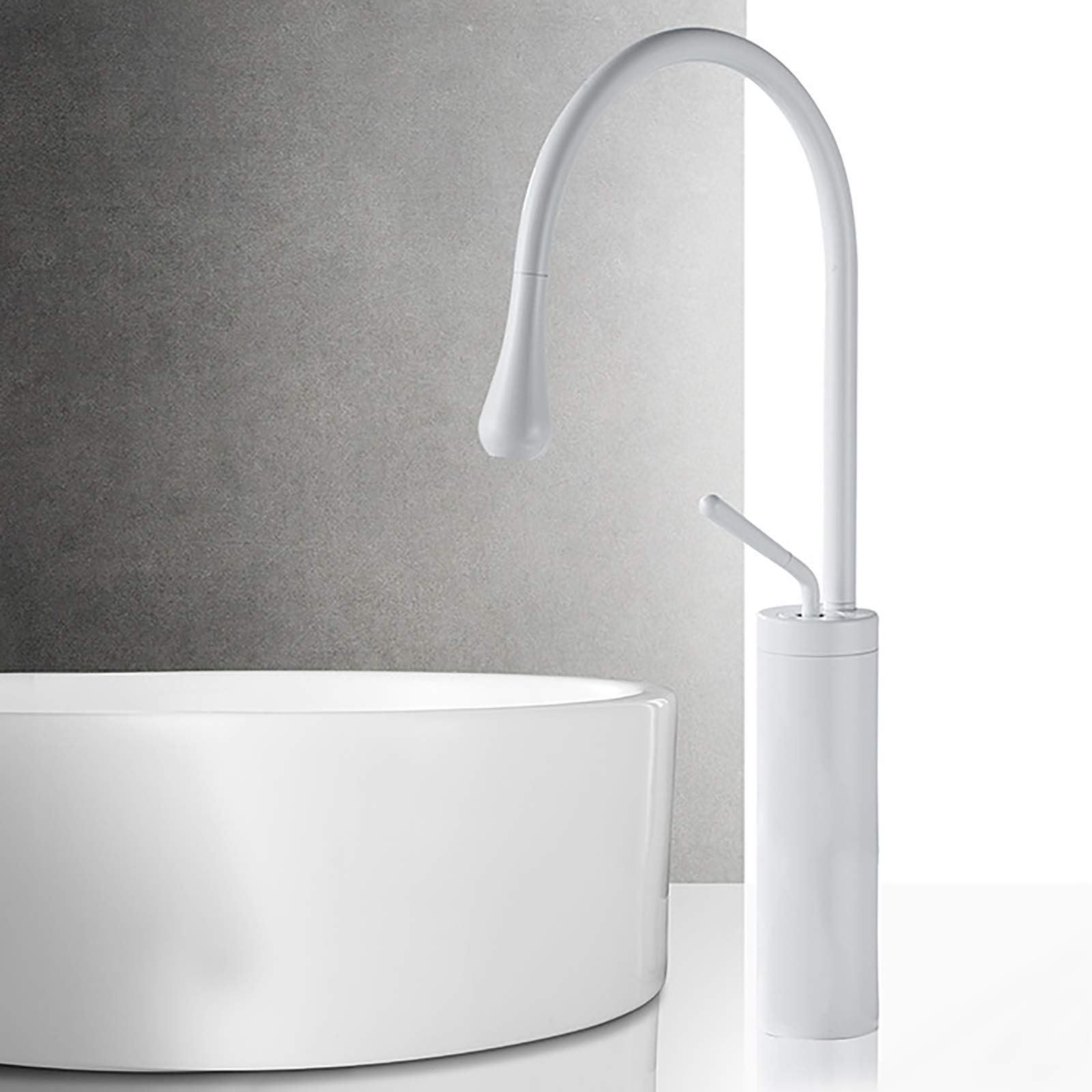 BHFPFZA Brushed d Single Handle Kitchen Sink Faucet 360° Swivel Water-Saving Aerator Hot & Cold Mixer Tap Single Hole Design for Slish Bathroom & Thriving Performance