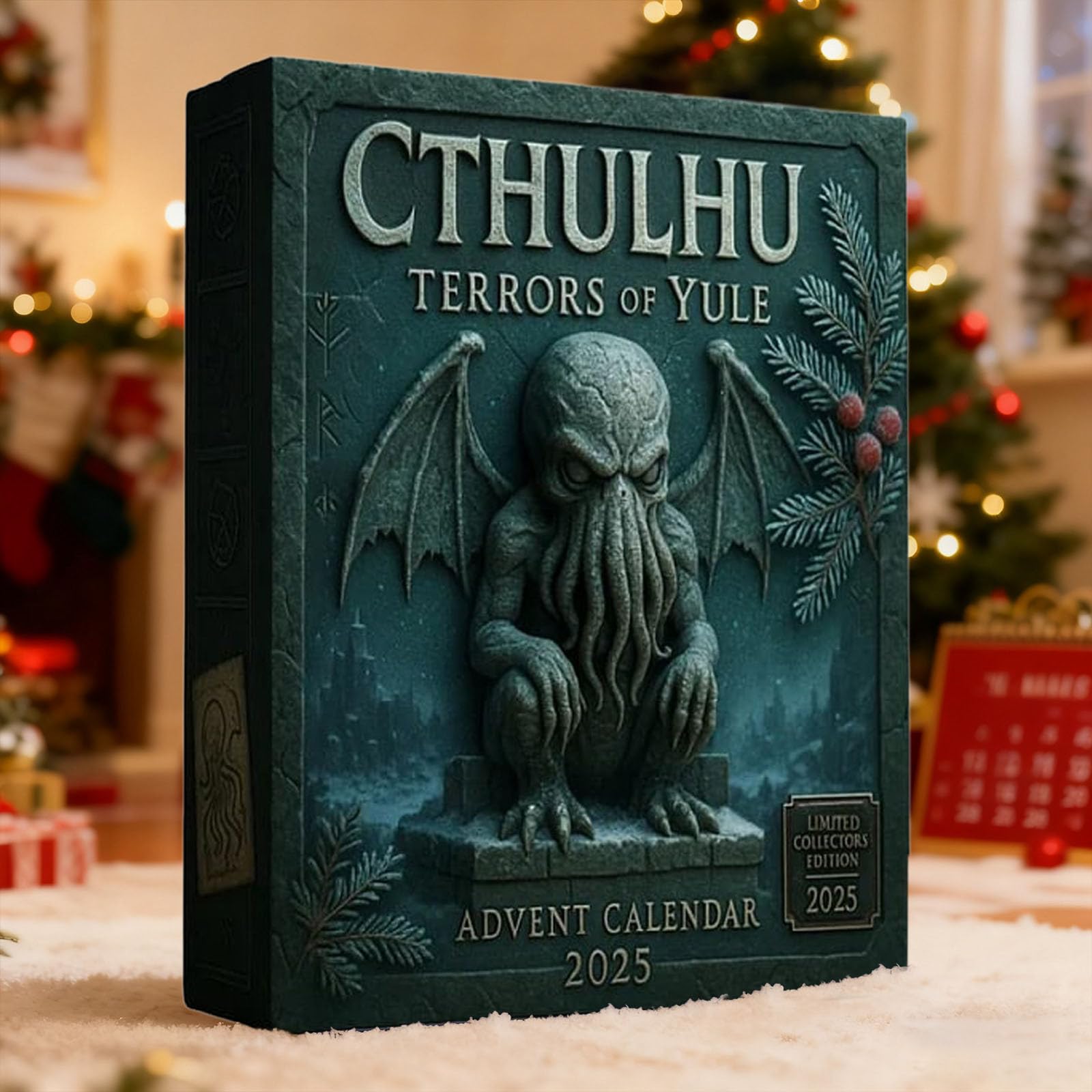 Calendrier De L'Avent 2025 Cthulhu - 24 Décorations Acrylique à Suspendre - Thème Horreur Lovecraftien