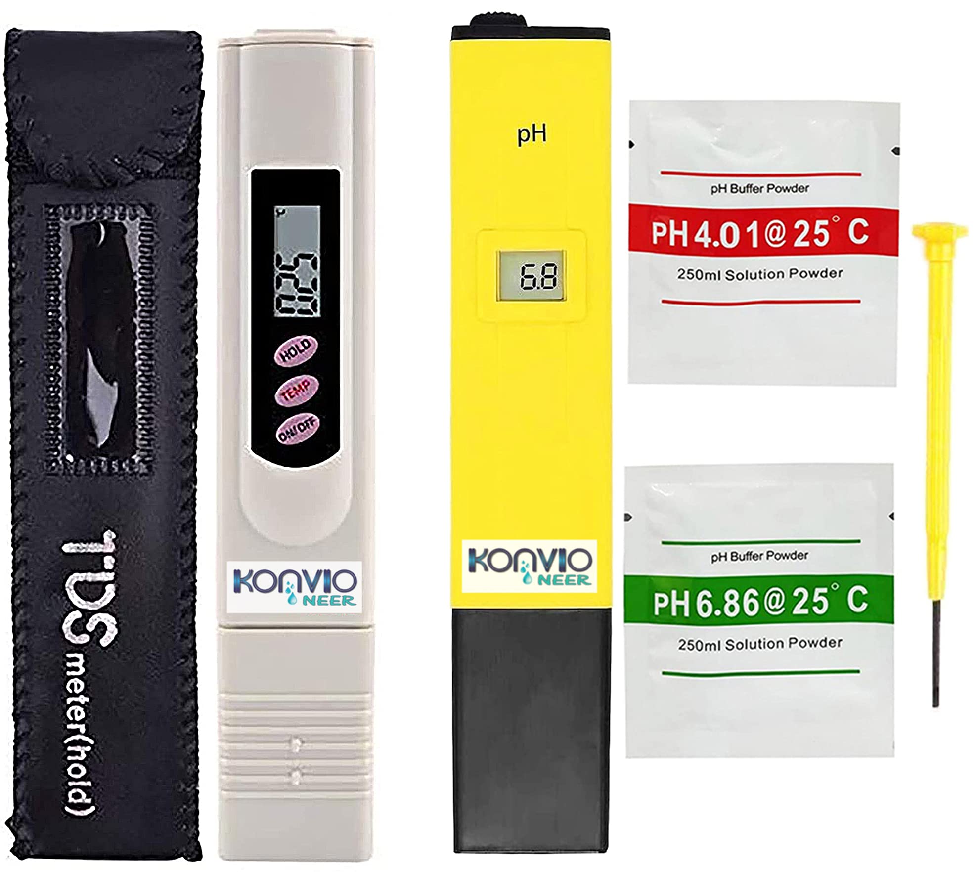 Konvio Neer pH & TDS Meter Combo Pack with ±0.1Ph, for all Purpose, Yellow Manual pH and TDS Meter, Ideal kit for Aquarium, Swimming Pool, Drinking water.(COMBO PACK) (B08RX3WVGX) Amazon Price History, Amazon Price Tracker