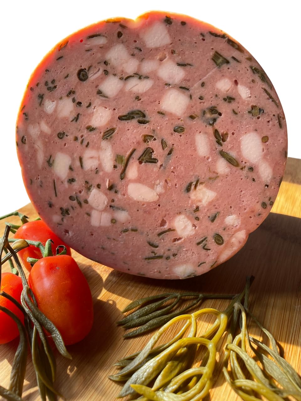 Mortadella Tipica Marchigiana "Paccadella" con paccasassi da 900 gr ca prodotto artigianale 1/2 SV