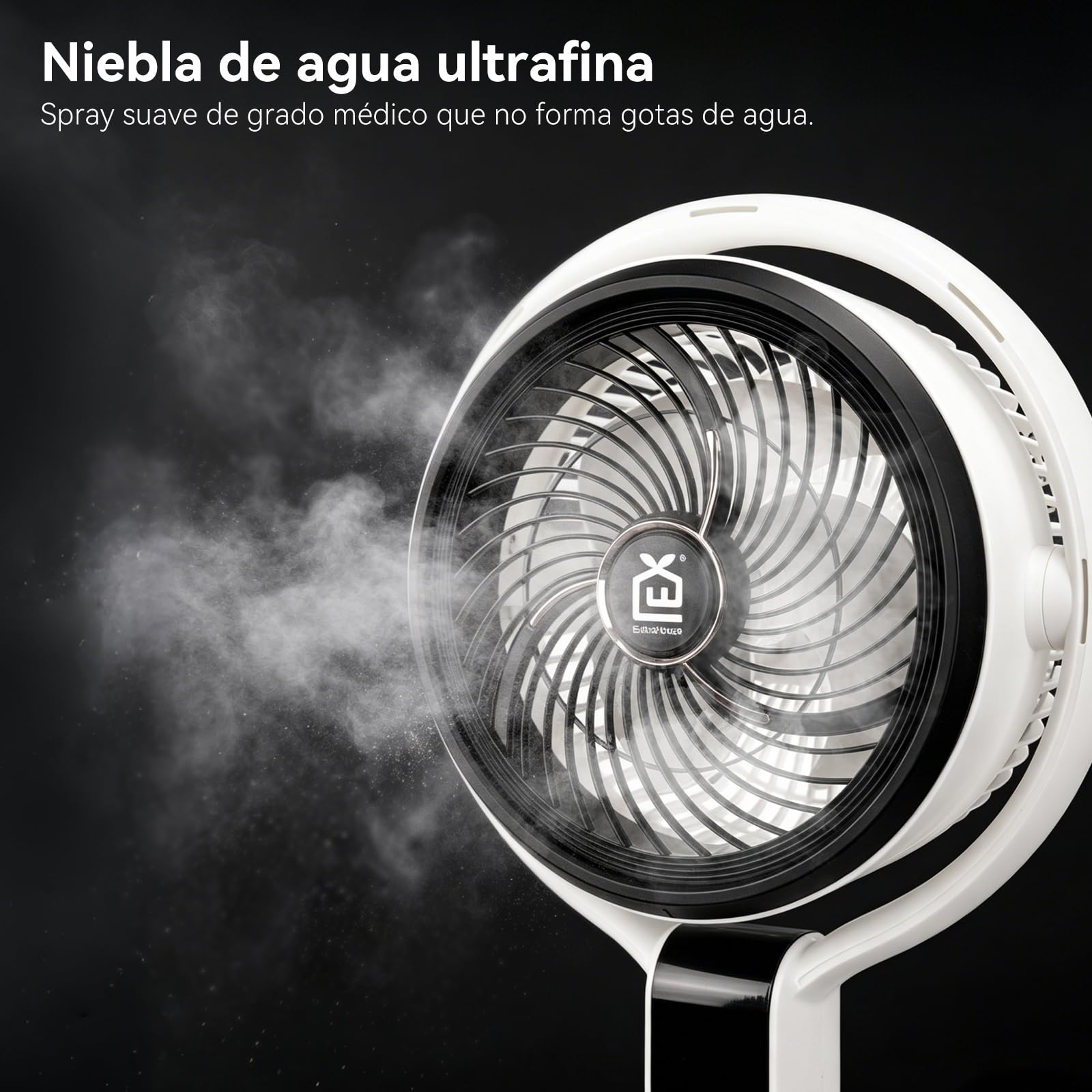 Ventiladores de Pie con Agua con Control Remoto , 1.6 L Watertank, 9H Ventilador de pie, 8 Velocidades , Temporizador y oscilación de 90° , Look ventilador para Hogar, Dormitorio, Oficina, Terraza