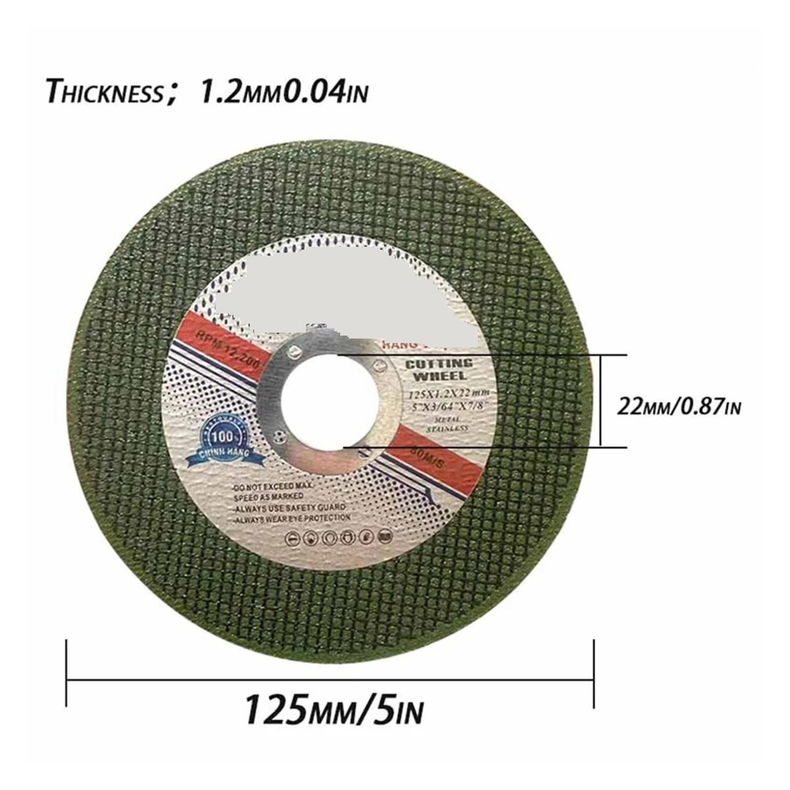 Tarcza tnąca metalowa tarcza tnąca 5 cali 125 mm, tarcza szlifierska z żywicy do szlifierek kątowych ze stali nierdzewnej i żelaza, piły tarczowe (25 szt.)