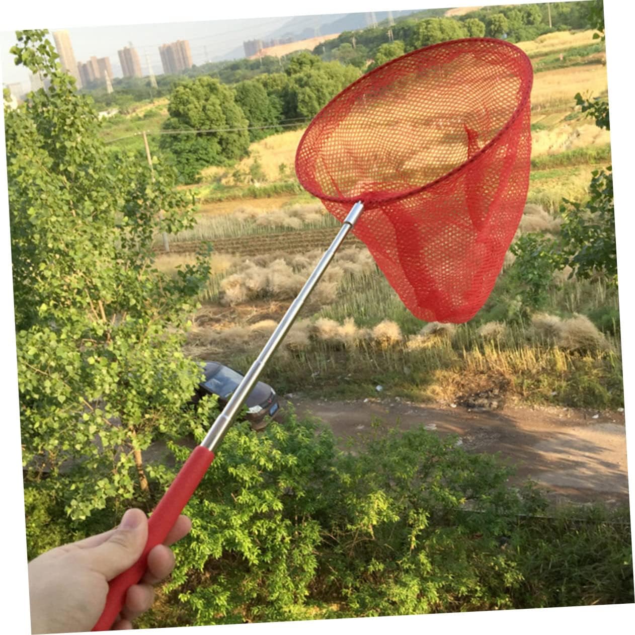 1Set Telescopic Boy Girl Catching Nets with Anti-Slip Handles Extendable Butterfly and Insect Nets for Outdoor Exploration Stainless Steel and Nylon Includes Foldable Small Fish Buckets