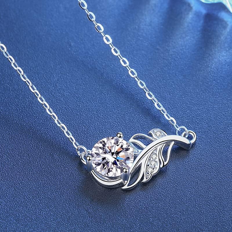 NONNYL S925 Necklace Gift for Women Wife, Womens Pendant Jewelry Wedding Anniversary, Sterling Silver Girlfriend Birthday Gifts for Her, Pendants Necklaces for Christmas Mom Gifts