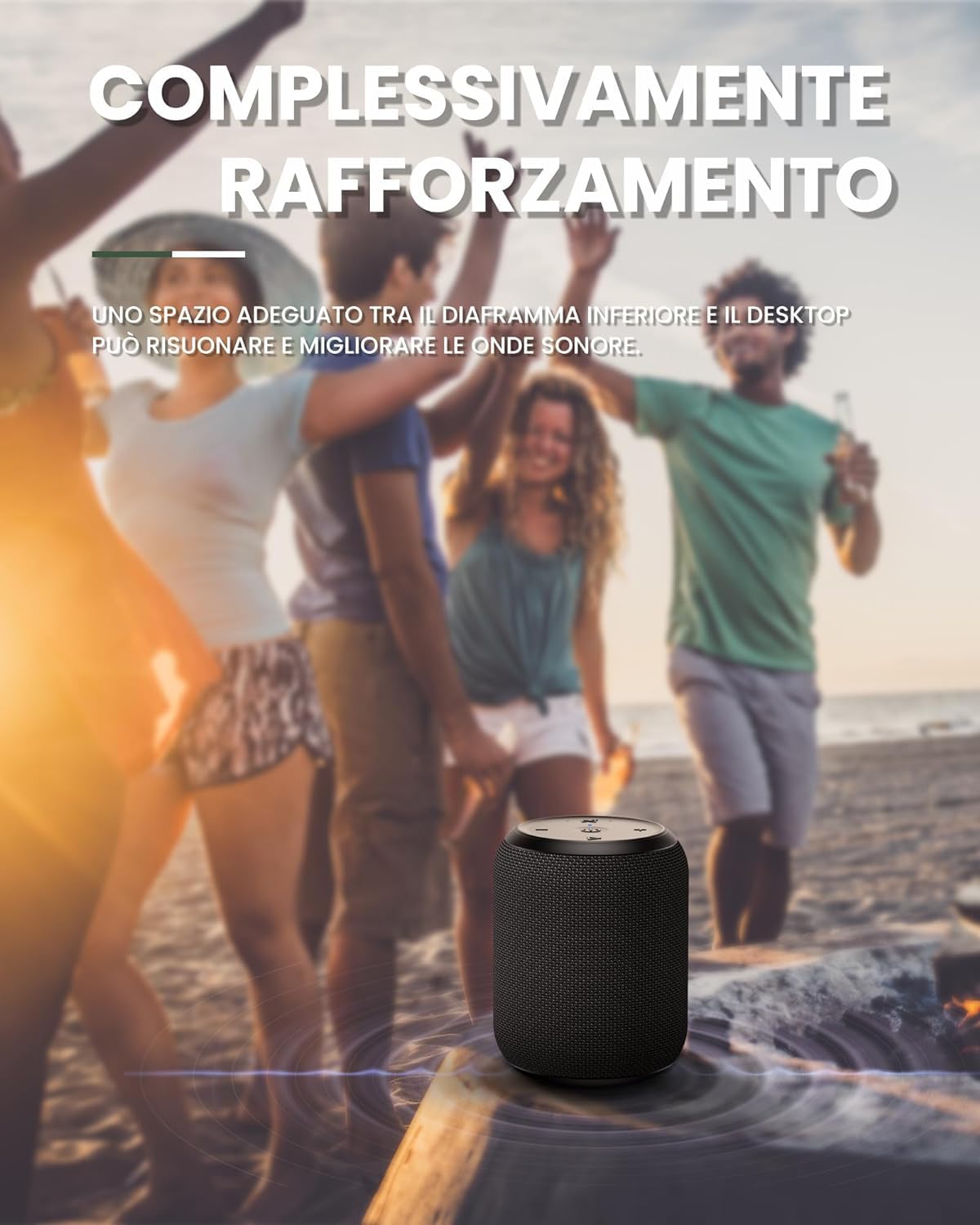 NOTABRICK Bluetooth Speaker with15W, IPX67 Waterproof Portable Speakers Bluetooth Wireless V5.0 — view 6