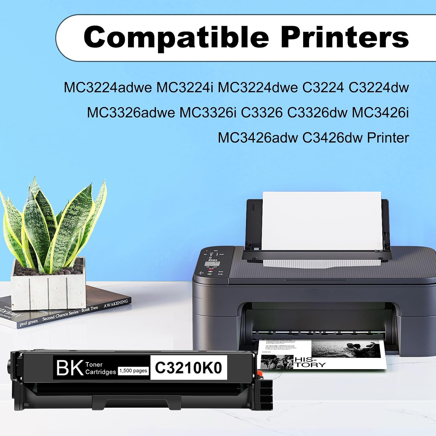 C3210K0 Toner Cartridge Compatible for Lexmark C3224,MC3224, C3326, MC3326,C3426,MC3426 Laser Printers 1,500 Pages (Black, 1-Pack)