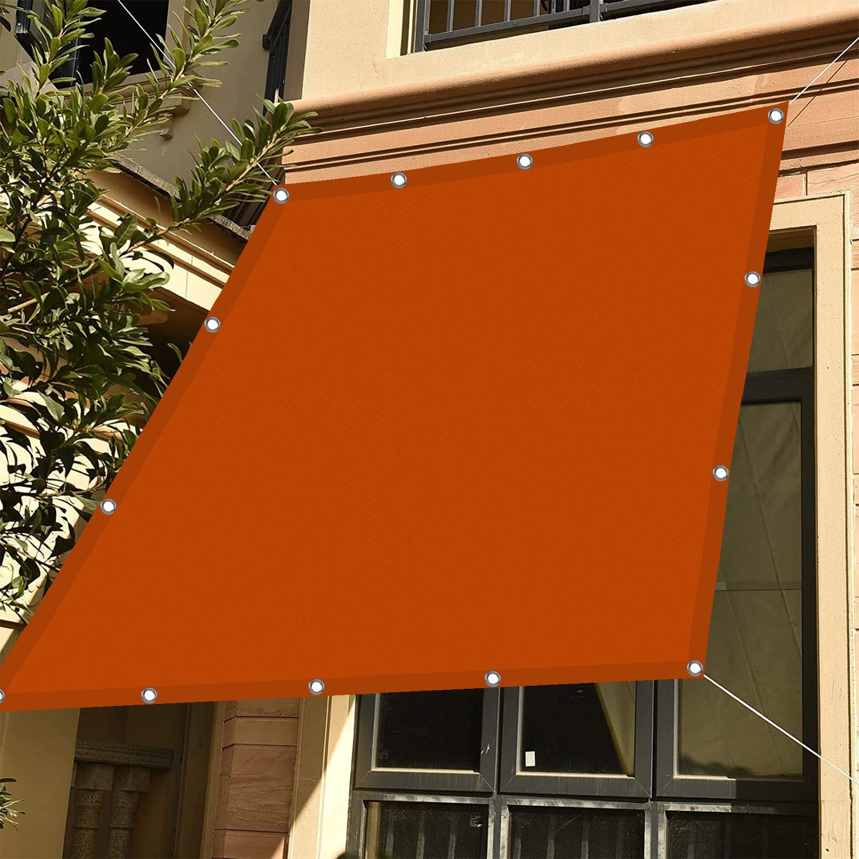 Voile d'ombrage rectangulaire rouge rouille pour aménager votre pergola et votre terrasse