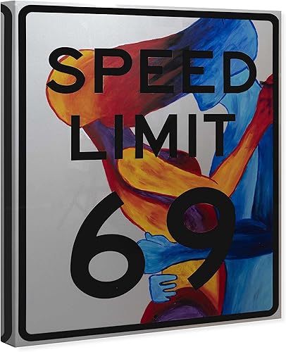 Miniatura 2 de Wynwood Studio JJ Hammond - Lienzo artístico contemporáneo de personas y retratos - Límite de velocidad 69, arte de pared para sala de estar,