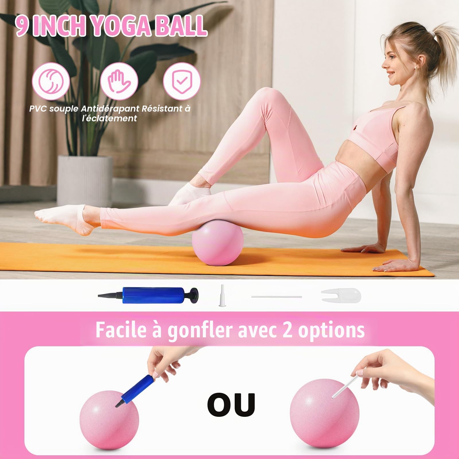équipement Fitness Complet Keystone Peak Ensemble Pilates Complet - Anneau 35.6cm, Ballon, 4 Bandes Résistance Kit Pilates Maison équipement Fitness Complet Keystone Peak Ensemble Pilates Complet - Anneau 35.6cm, Ballon, 4 Bandes Résistance Kit Pilates Maison
