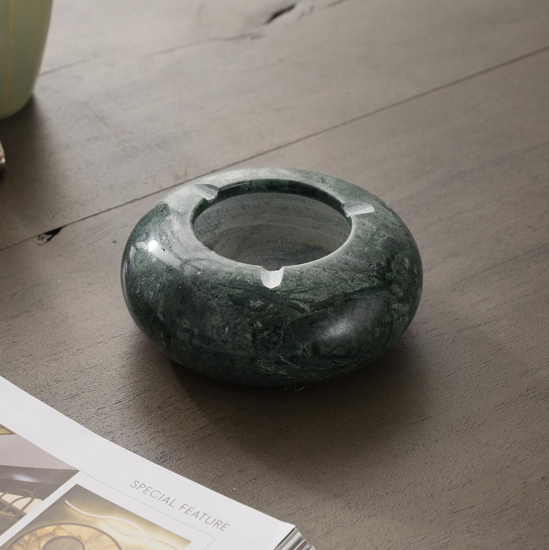 Marble Green Ash Tray For Indoor Outdoor Ashtray-Cigarette Ash Holder- Desktop Smoking Ash Tray for Home office Handmade Gifts for Men-image-24