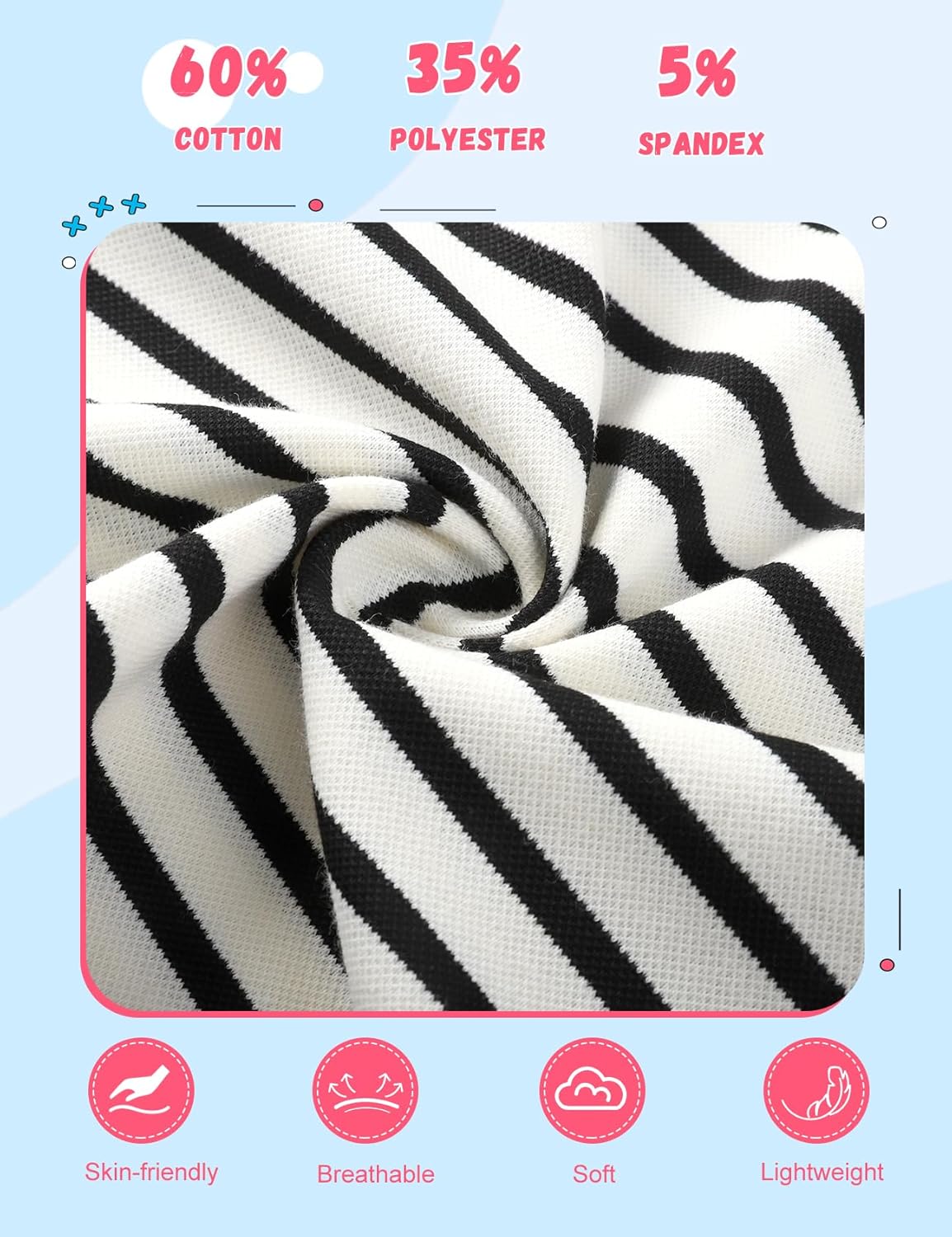 COZYPOIN Boys Girls Polo Shirts Striped Short Sleeve Golf T Shirt School Button Collared Tee for Kids, 5-14 Years - Image 5