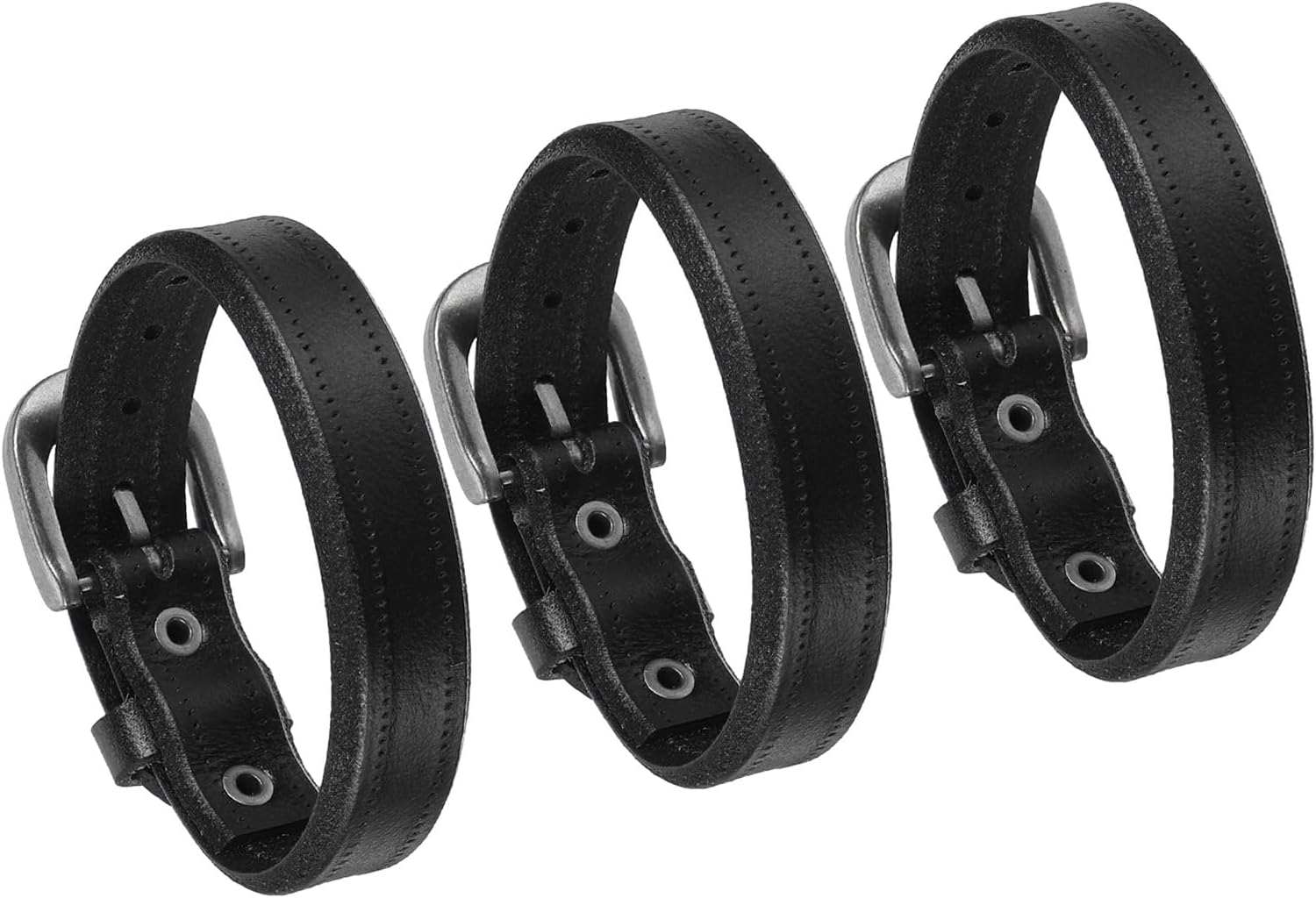 Plain Leather Bracelets Buckle Bangle Leather Snap Bracelets Adjustable Blank Wrist Cuffs DIY Craft Wristbands Women Jewelry Making