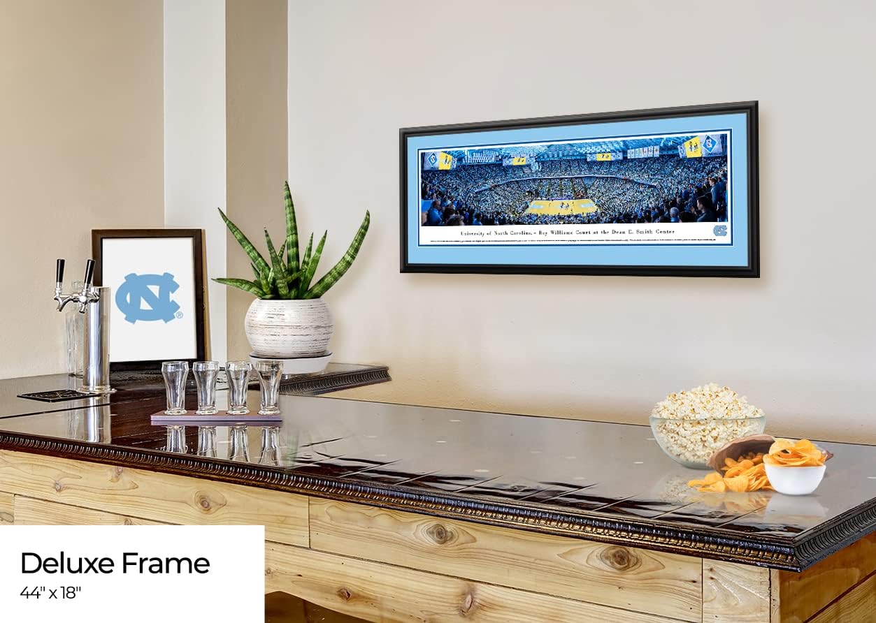 North Carolina Tar Heels Basketball - Double Mat, Deluxe Framed Print by Blakeway Panoramas