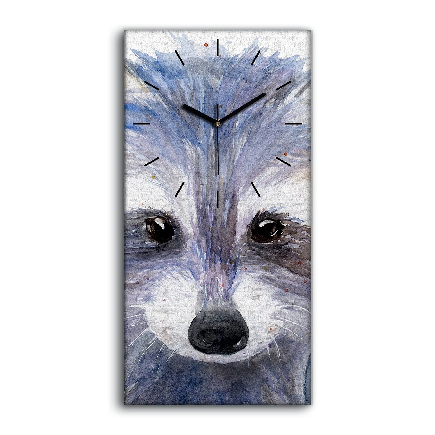 Horloge sur toile ours de couleur 30x60cm silencieuse pour éliminer le bruit du tic tac