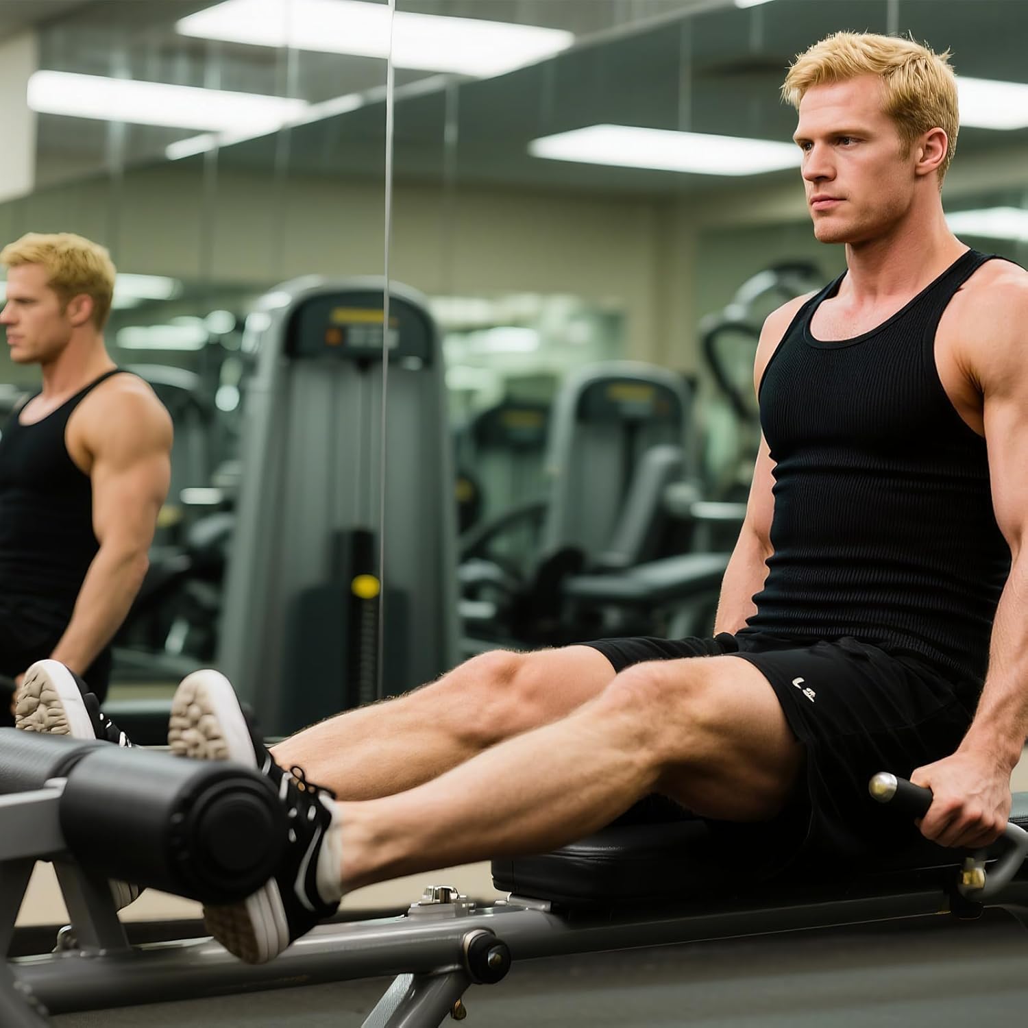 TrailTech Men's Ribbed Tank Tops Knit Casual Sleeveless Workout Muscle T Shirt Gym Undershirts Beach Tank - Image 3