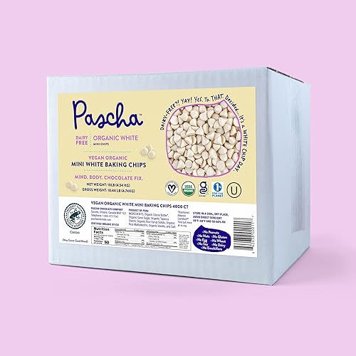 Miniatura 4 de Pascha Chips de chocolate orgánico a granel (mini chocolate blanco vegano)
