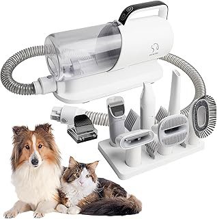 Newtic Pet Grooming Vacuum, Dog Vacuum for Shedding Grooming, Professional Dog Grooming Kit with 14 Pet Grooming Tools, Quiet Dog Grooming Vacuum with Dog Clippers for 99% Dogs Cats Animals Pets Hair