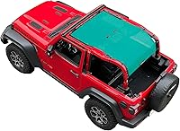 Vista 108 de Shadeidea - Parasol para Jeep Wrangler JL Unlimited (2018-2023) de 2 puertas y 4 puertas frontales, pantalla de malla negra para parasol JLU SAHARA