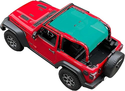Miniatura 108 de Shadeidea - Parasol para Jeep Wrangler JL Unlimited (2018-2023) de 2 puertas y 4 puertas frontales, pantalla de malla negra para parasol JLU SAHARA