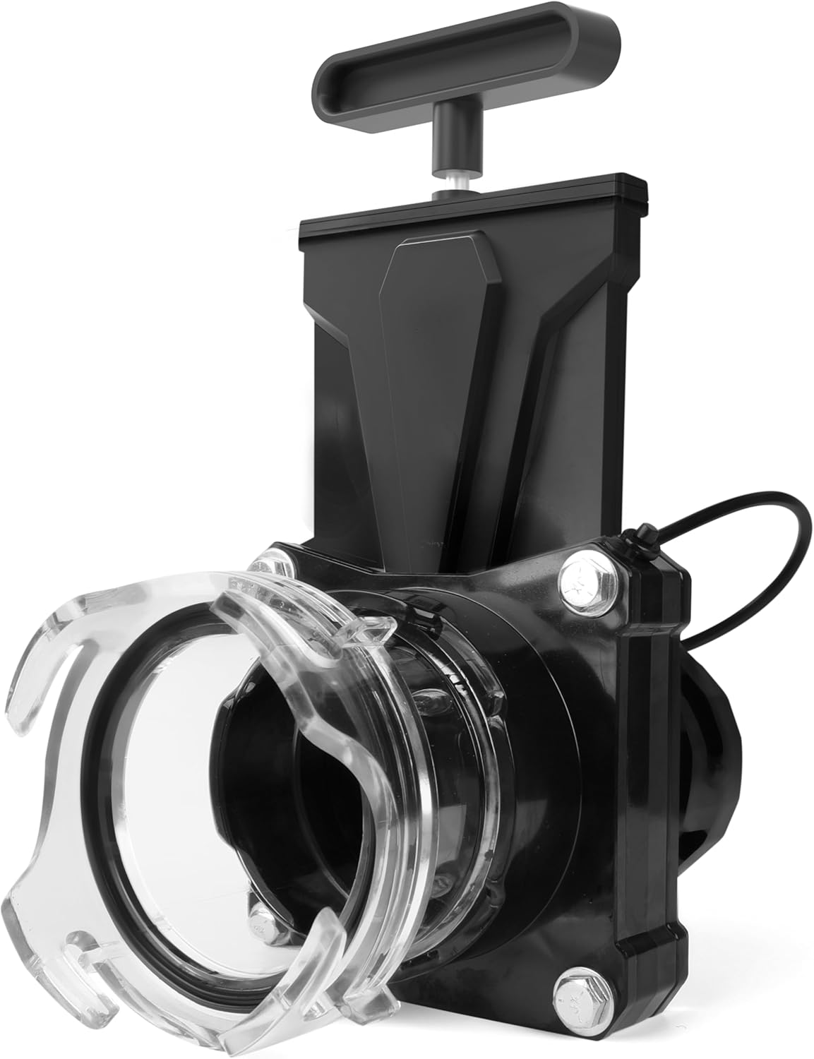 MaxxHaul 51170 RV Waste Valve 3" with Clear Adapter and Cap – Leak-Proof, Odor Blocking – Durable PP/ABS/PC Construction – Fits Standard Camper, Trailer, and Motorhome Sewer Connections