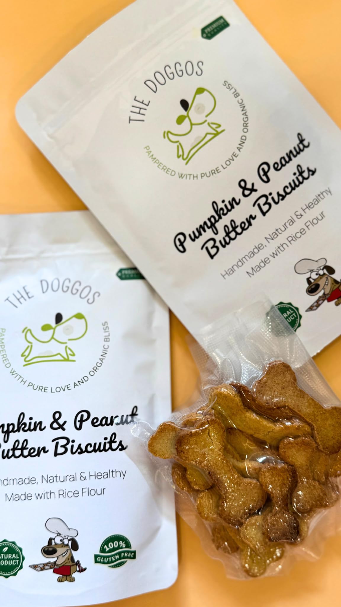 The Doggos Pumpkin and Peanut Butter Biscuits for Dogs | Gluten Free | No Preservatives | 3 Ingredient Treat (B0CZJ2FTLY) Amazon Price History, Amazon Price Tracker