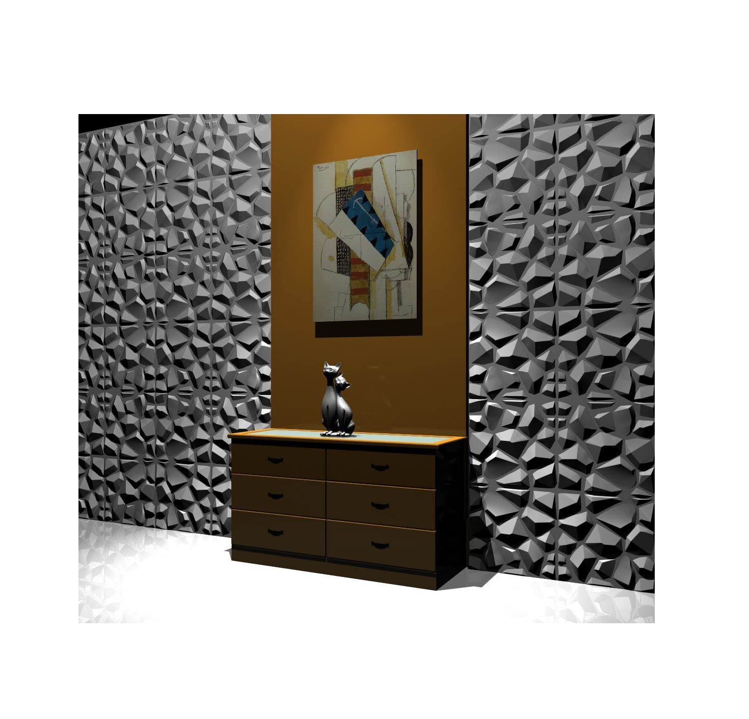 Tr White Natural Bamboo 3D Wall Panel Decorative Wall Ceiling Tiles Cladding Wallpaper 3D Carpoly 6 M²