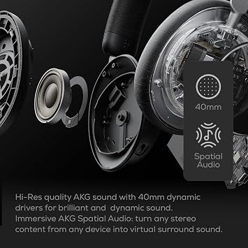 AKG N9 Hybrid ANC Wireless Kulaklık,OE, Siyah