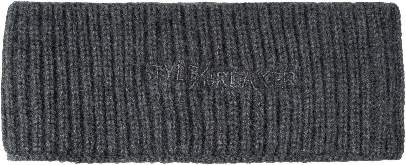 styleBREAKER Women's Knitted Headband with Ribbed Pattern, Logo Embroidery, Warm Winter Hairband, Headband 04026068 - Image 3