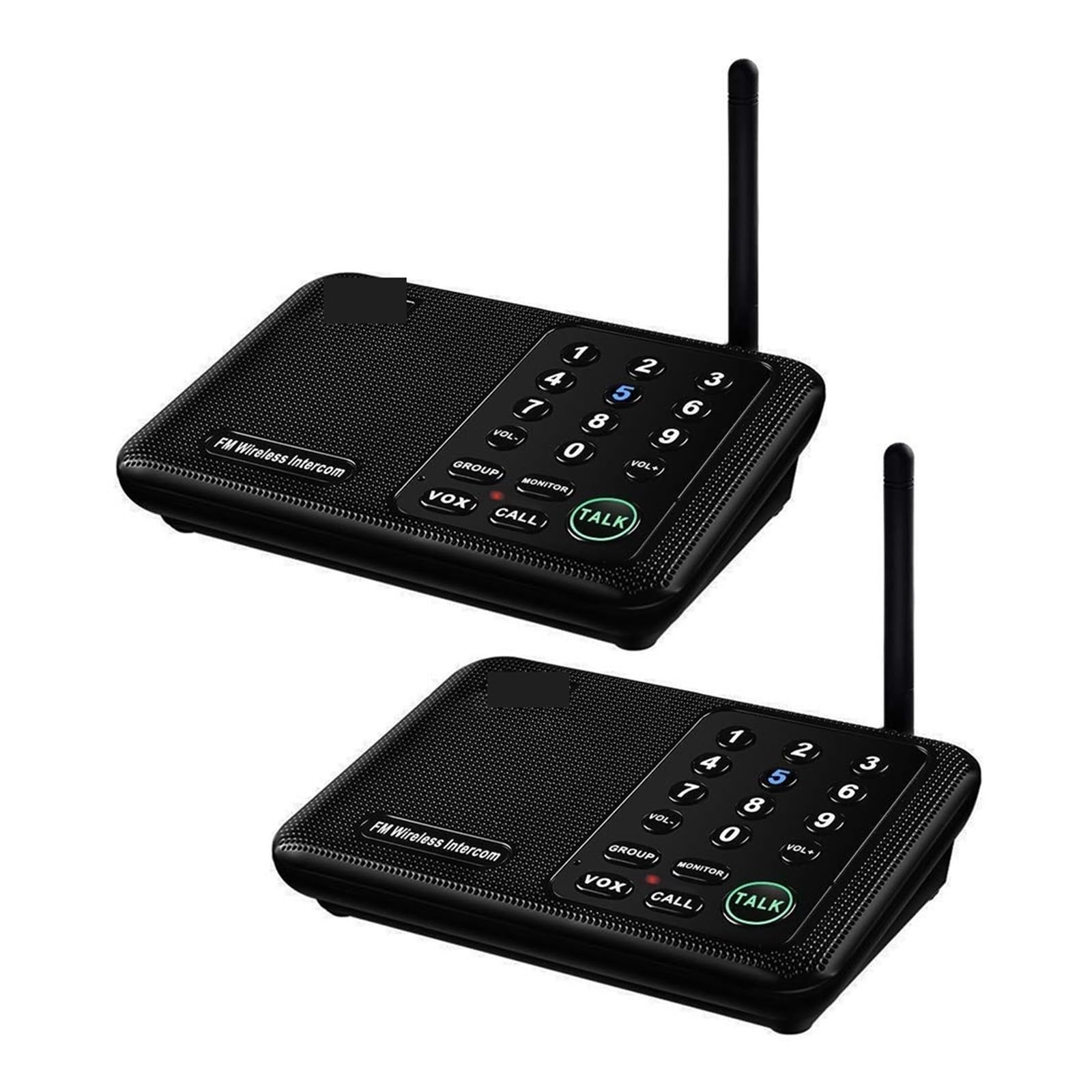Citofoni wireless per la casa One Piece 5820Feet Range FM Wireless Home Intercom System for House Business Office Room To Room Communication Intercom System(WL666-2BK)