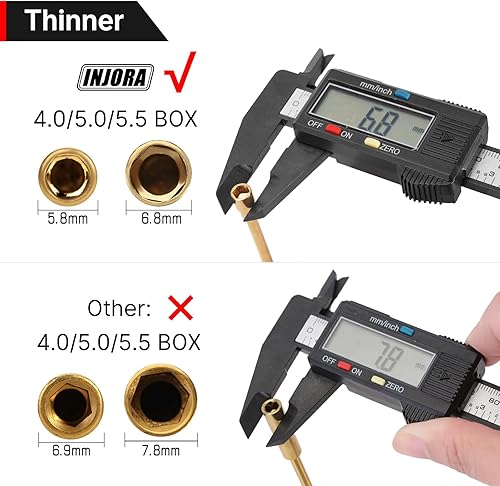 Miniatura 6 de INJORA Kit de herramientas de destornillador hexagonal de mango corto para 118 124 RC Mini Crawler Car TRX4M SCX24 FCX24, 7 unidades