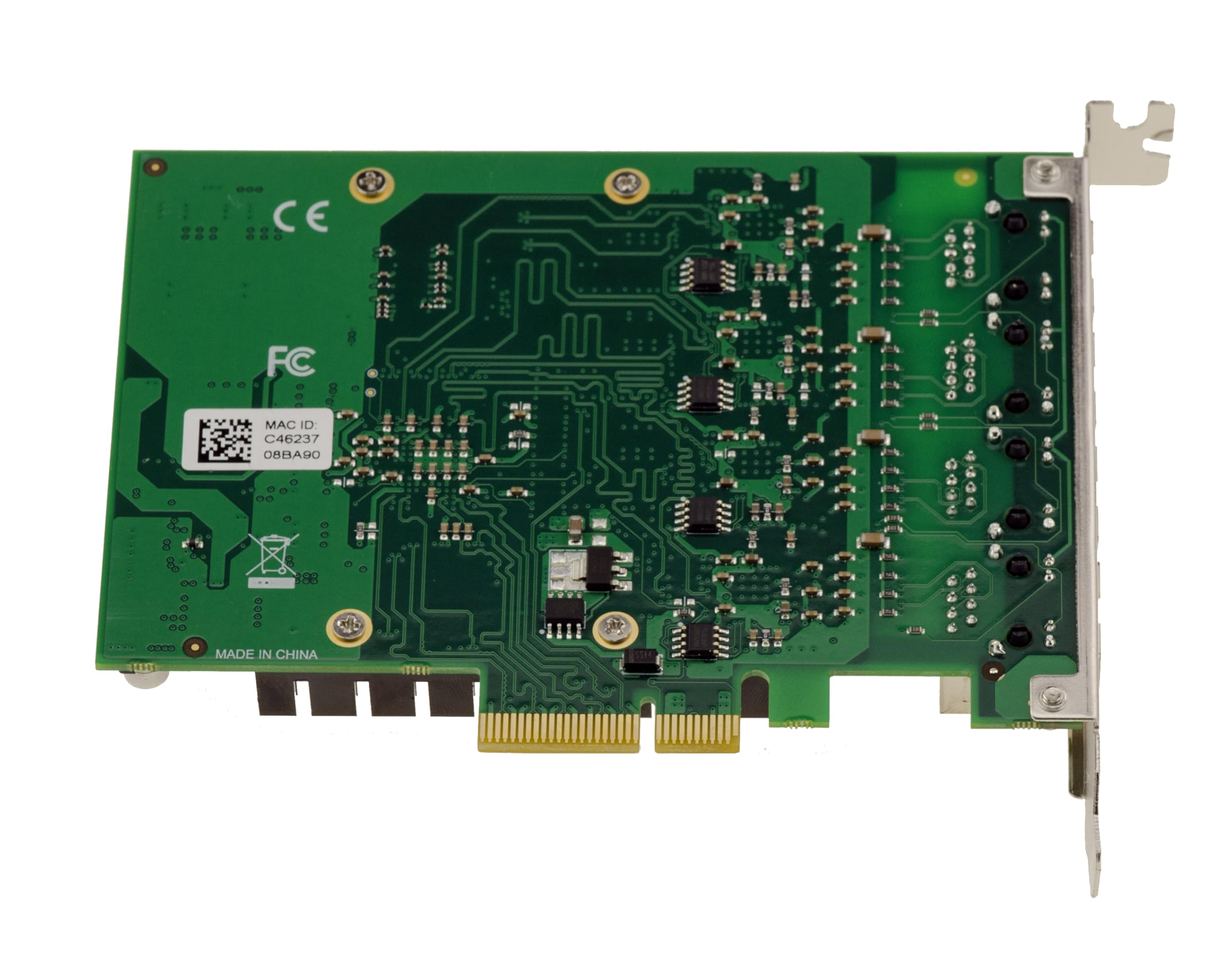 KALEA-INFORMATIQUE Scheda di rete PCIe x4 industriale a 4 porte RJ45 LAN GIGABIT ETHERNET 10 100 1000 con chipset quad Intel I82574 e ponte PLX PEX8608 20Gbps