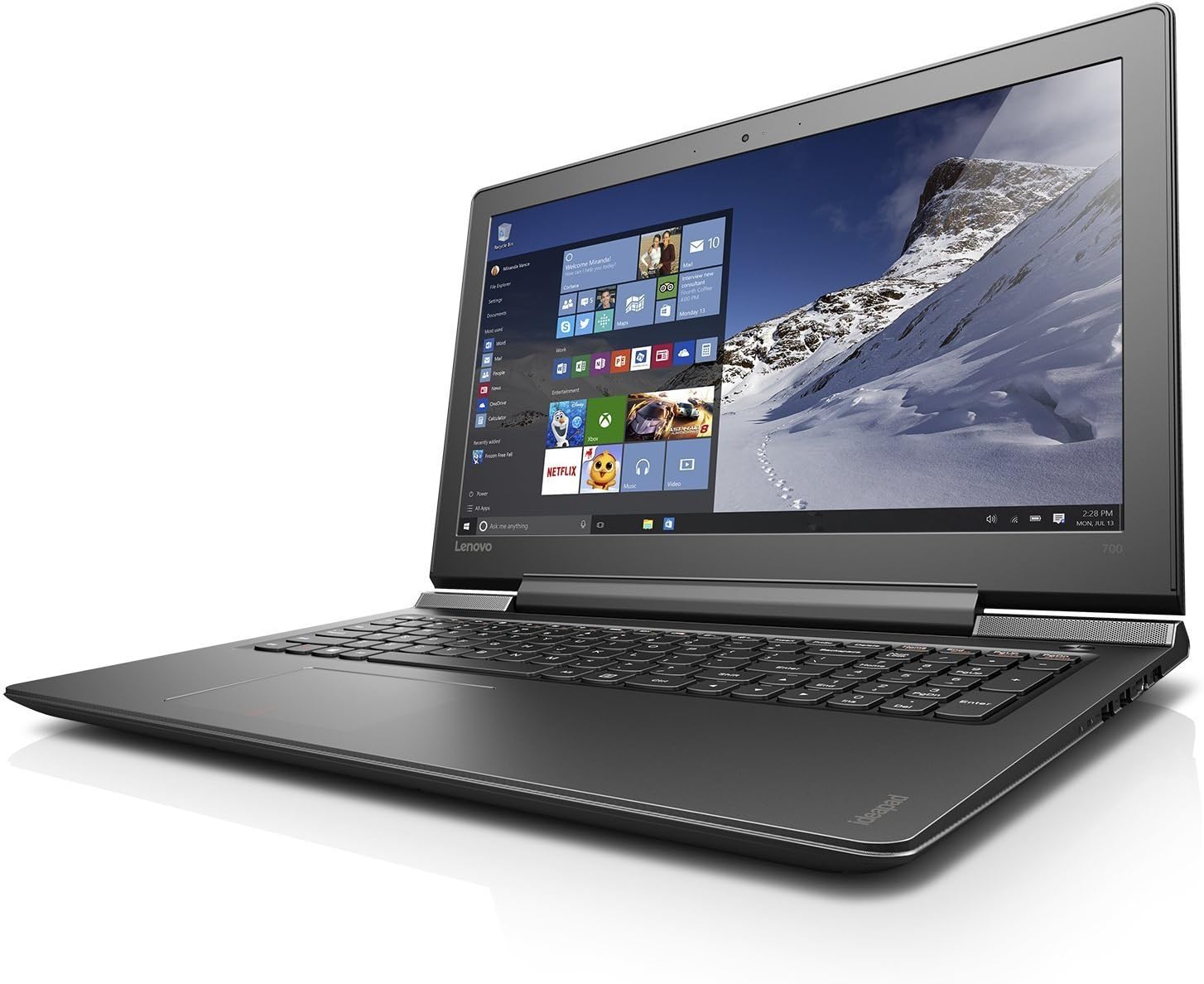 Lenovo IdeaPad 700 15.6-Inch Full HD IPS Notebook Computer, Intel Core i7-6700HQ 2.6 GHz, 16GB RAM, 1TB HDD + 256GB SSD, NVIDIA GeForce GTX950M 4GB, Windows 10 (80RU00FSUS)