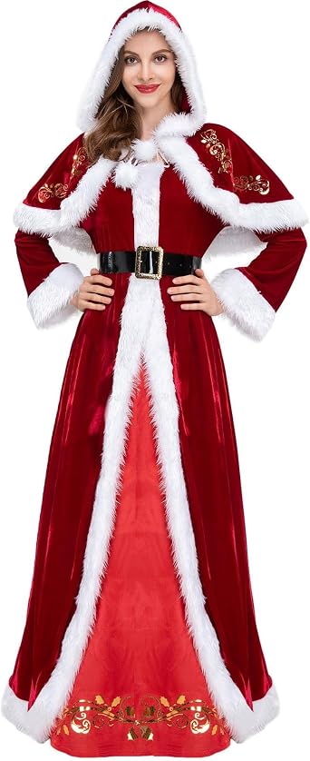 Women Mrs. Santa Claus Costume Sets