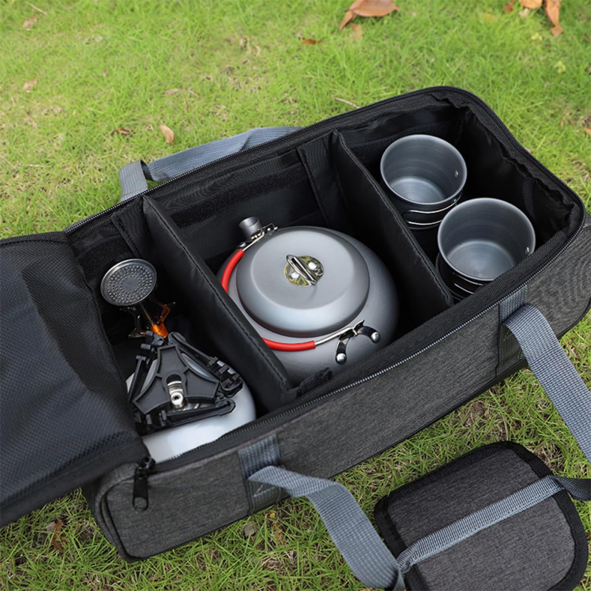 Ciieeo Borsa da Campeggio Oxford Compatta per Fornello Elettrico Scomparto per Pentole, per Lavoro e Viaggi All'aperto